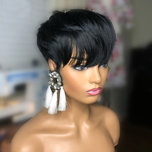 <strong>Pixie</strong> Cut <strong>Wigs</strong> 13x4 Lace Front Closure <strong>Wigs</strong> Human Hair Pre Plucked Brazilian Virgin Hair Glueless Lace Straight <strong>Wigs</strong> for Woman - Product Image 2