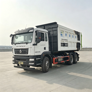 Camion benne à benne basculante SITRAK 6x4 avec benne à déchets assortie et bras de levage hydraulique pour l'élimination des déchets municipaux - Product Image 3