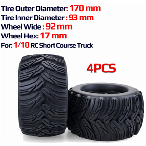 ZD RACING - Juego de 4 Neumáticos de Goma Todoterreno de 170 mm y 1/8 para Camioneta Monster Truck, para Redcat Rovan <span class=keywords><strong>HPI</strong></span> <span class=keywords><strong>Savage</strong></span> XL MOUNTED GT <span class=keywords><strong>FLUX</strong></span> - Product Image 6