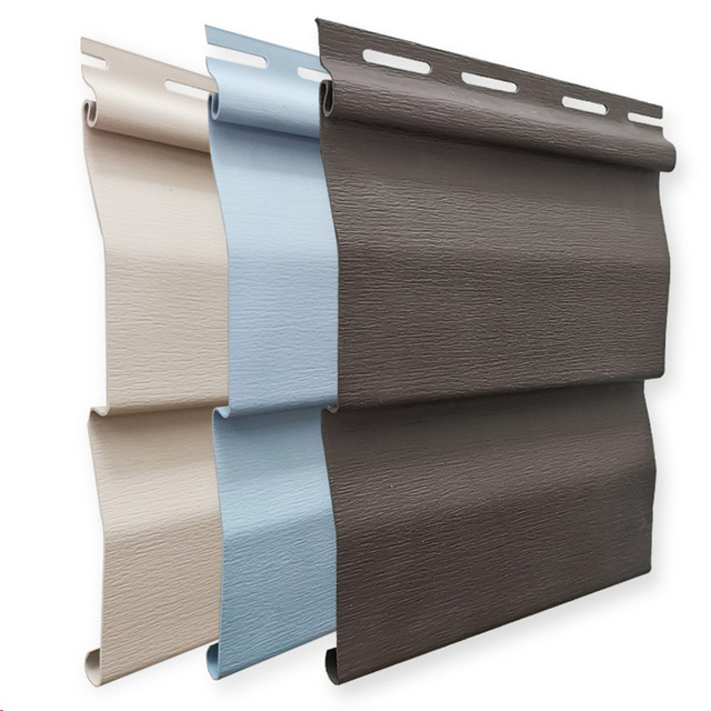 PVC Exterior Wall Cladding Vinyl Siding 0.8-1.0mm Thickness 3.81m Length Corrosion-Resistant Waterproof for House Decoration