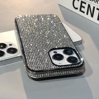 Coque de téléphone LONGAN de luxe scintillante en TPU antichoc avec protection d'écran et d'objectif pour iPhone 11 12 13 14 15 Plus 16 17