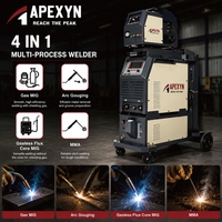 APEXYN 380V Mesin Las MIG Industri Tugas Berat 500A Double Pulse MIG500DP Troli Gulungan Kawat 15KG Berkualitas Tinggi