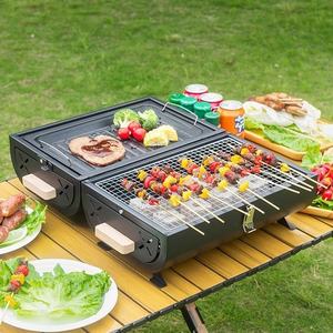 เตาย่างบาร์บีคิวแบบพกพาสแตนเลสสำหรับตั้งแคมป์กลางแจ้งการออกแบบถังน้ำมันถังตั้งแคมป์ดีไซน์แบบพับได้ - Product Image 3