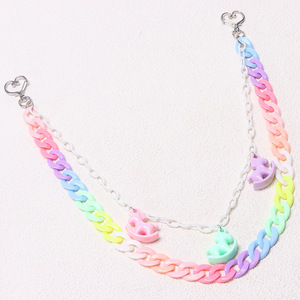 Cadena de cintura con forma de animales coloridos Yueli, accesorio de fiesta hip hop de plástico, diseño de doble anillo. - Product Image 4