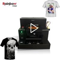 Bon marché A3 dtg machine d'impression directe à vêtement imprimante à jet d'encre a3 dtg imprimante pour 32*50cm tissu avec rotatif