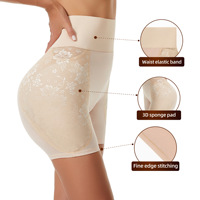 Culotte gainante taille haute avec coussinets fessiers en éponge, rehausseur et élargisseur de hanches, vente en gros OEM pour femmes