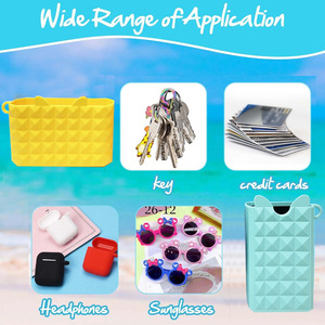 Juego de Bolsa de Almacenamiento de Silicona de Alta Calidad y Funda para Vasos, Impermeable y Portátil, Regalo Esencial para Viajes, para Bolsas de Playa Bogg - Product Image 6