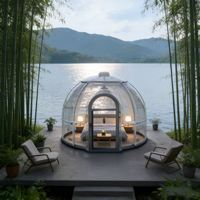 Dôme Elliptique Moderne pour Glamping Extérieur, Idéal pour Hôtels, Boutiques, Villas, et Igloos de Dégustation, Installation Facile