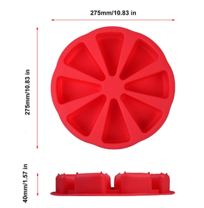Molde <span class=keywords><strong>de</strong></span> silicona con 8 cavidades triangulares, para repostería, Pan, Pizza, pastel, rebanada - Product Image 6