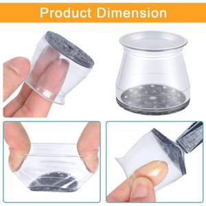 24Pcs Silicone Cảm Thấy Ghế Chân Bảo Vệ Gỗ Cứng Sàn Bảo Vệ Tiếng Ồn Nhựa Đồ Nội Thất Chân Bìa Miếng Đệm Đồ Nội Thất Miếng Đệm - Product Image 3