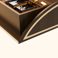 Boîte d'emballage de parfum en bois de luxe à couvercle rabattable, étui de présentation en bois personnalisé avec logo pour plusieurs flacons de parfum, vente en gros