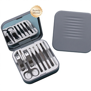 Set de Manicura y Pedicura Portátil de Acero Inoxidable 7 en 1, Kit de Cortauñas con Espejo y Estuche de Viaje para Adultos - Product Image 4