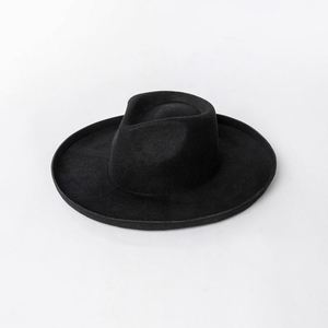 OEM Luxury Women's Fedora Wool Felt Hat Custom Logo Western Wide Brim Cowboy Hat Custom Made Women's Hats Wholesale - Product Image 1