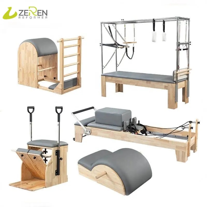 gym equipment machine portable reformer oak 5 set pilates body balance accessories pilates reformer