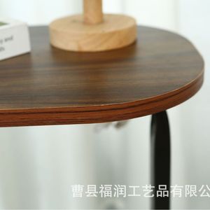 Simple <b>C</b> <b>Shape</b> Side <b>Table</b> 45x30x60cm Wood Top Metal Base Living Room Bedroom Balcony Coffee <b>Table</b> - Product Image 3