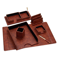 Ensemble de bureau professionnel en cuir PU pour cadeaux