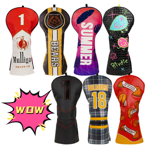 Housse de tête de club de golf portable, exquise et personnalisée, cadeau de golf, housse de tête de golf brodée, accessoires de golf en cuir PU - Product Image 1