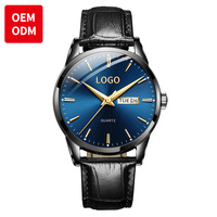 Montre-Bracelet de Luxe pour Hommes OEM ODM avec Logo Personnalisé, Montre Homme Étanche Classique à Quartz pour Affaires avec Ceinture
