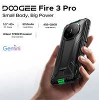 Doogee Fire 3 Pro, Teléfono Inteligente Resistente para Exteriores, Desbloqueado, con Android 15, Octa Core, Pantalla de 5.45 Pulgadas, IP68, Resistente al Agua
