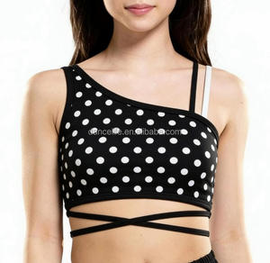 ชุดเต้นแจ๊<span class=keywords><strong>ส</strong></span><span class=keywords><strong>ส</strong></span>ำหรับเด็<span class=keywords><strong>ก</strong></span>ผู้หญิง ลายจุด ชุดฝึกซ้อมยิมนาสติ<span class=keywords><strong>ก</strong></span> เสื้อครอปและ<span class=keywords><strong>ก</strong></span>างเกงขา<span class=keywords><strong>ส</strong></span>ั้น - Product Image 3