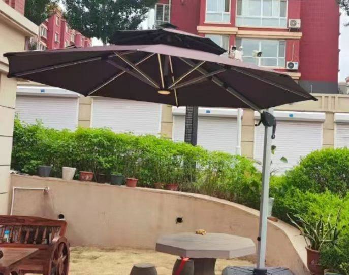 Parapluie carré de luxe 3m avec lumière