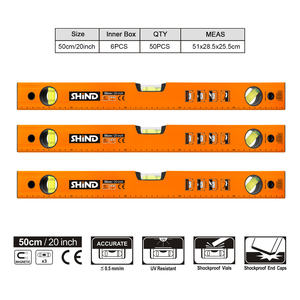SHIND 94532 profesyonel ölçü 500mm alüminyum dijital su terazisi kauçuk manyetik saplı - Product Image 3