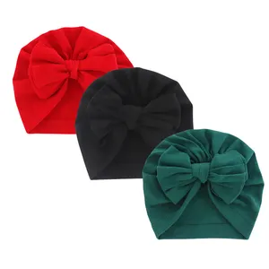 Cotton Sơ Sinh Bé Gái Của Mũ Trẻ Sơ Sinh Bow Bé Beanie Hat Cho Cô Gái Mùa Xuân Mùa Hè 0-36 Tháng