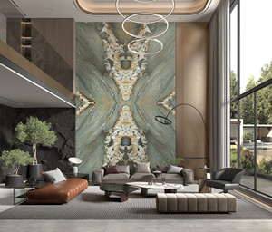 Chất lượng cao 3200x1600 màu xanh lá cây tấm gạch thiết kế hiện đại Glossy/<span class=keywords><strong>V</strong></span> Matte cho nhà phòng khách biệt thự khách sạn không thấm nước vitrified gạch - Product Image 6