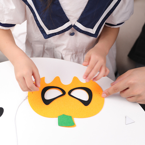 Maschera termoformante tessuto in feltro oem nero festa personalizzata halloween logo personalizzato colore <span class=keywords><strong>cartoon</strong></span> design - Product Image 2