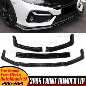Nouveau Kit Carrosserie Complet : Lame de Pare-chocs Avant, Spoiler, Diffuseur et Protection pour Civic Hatchback & Si 2016 2017 2018 2019 2020 - Product Image 3
