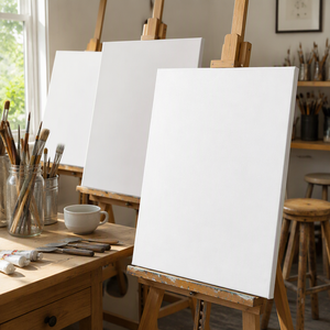 <span class=keywords><strong>Toile</strong></span> vierge en coton 100% tendue, vente en gros d'usine, 16x20 pouces, taille personnalisée pour peinture à l'huile et acrylique - Product Image 5