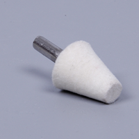 Pointe de polissage OEM en feutre de laine montée sur support, en formes de boule, de cône, de cylindre et de balle