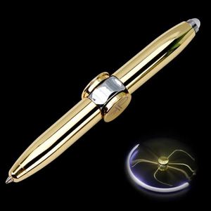 Metal Fidget <b>Pen</b> Spinner <b>Pen</b> with LED Light Multi Functional Anti Stress Anxiety Gift <b>Ballpoint</b> <b>Pen</b> for Business Students Kids - Product Image 2