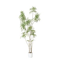 Ornement de jardin en plastique Mahonia de Fortune's, verdure artificielle pour la décoration de bureau, de jardin et de la maison, plantes artificielles