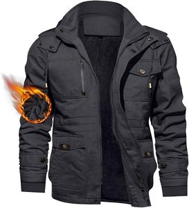 Vestes Cargo Tactiques en Coton pour Hommes, Multi Poches, Doublure Polaire, Épais, <span class=keywords><strong>Chaud</strong></span> pour l'<span class=keywords><strong>Hiver</strong></span>, 0utwear - Product Image 2