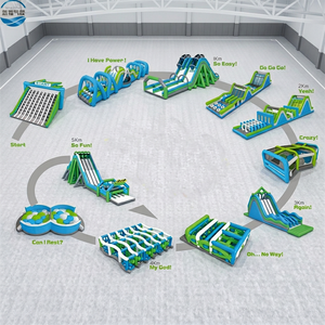 Adult Inflatable 5k Obstacle Course Event NB003-22 PVC Material Easy Setup Commercial Use - Product Image 1