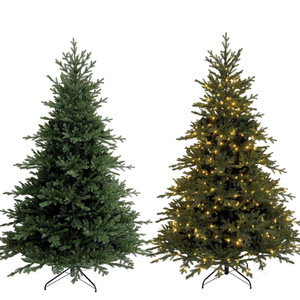 <span class=keywords><strong>Sapin</strong></span> de Noël artificiel Dunhill Fir pré-éclairé de 7 pieds, en PE et PVC mélangés, avec lumières LED et support - Product Image 5