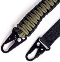 Sangle de fusil Softair d'extérieur personnalisée 550 lb pour paracorde, meilleure sangle réglable à deux points 550 lb avec support pivotant pour la chasse