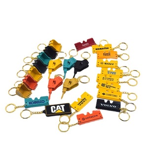 <span class=keywords><strong>Porte</strong></span>-clés créatif en métal 3D en forme d'excavatrice avec impression UV, design vintage de dessin animé, cadeau promotionnel. Vente en gros personnalisée. - Product Image 5