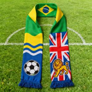 Sciarpa Personalizzata per Tifosi di <span class=keywords><strong>Calcio</strong></span>, Stampa Fronte-Retro con Logo, in Poliestere, per Eventi Stadio e Promozione Squadra - Product Image 2