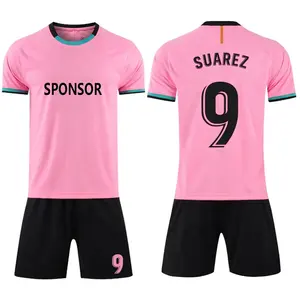 Camisa de futebol da equipe do clube do euro popular design personalizado oem rosa
