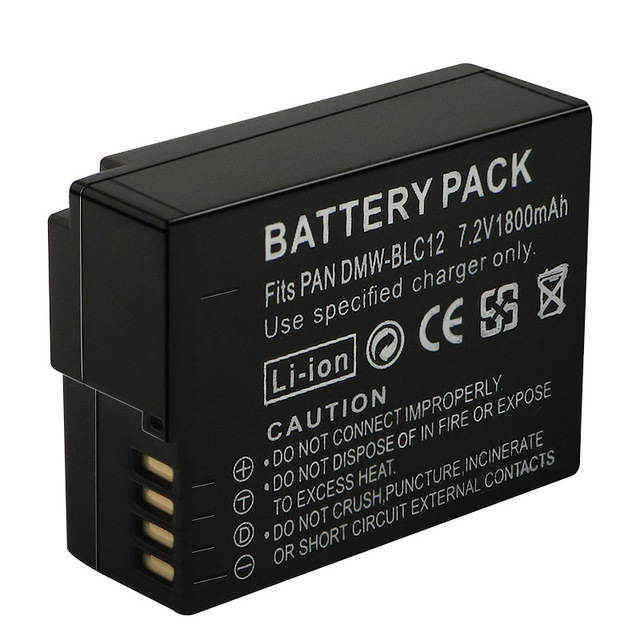 REAL CAP Replacement Battery DMW-BLC12 BLC12E BP-DC12 for Lumix FZ1000 FZ200 FZ300 G5 G6 G7 GH2 GX8 Camera Batteries