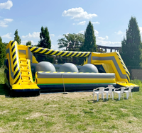 Ballon gonflable Wipeout pour sauter, jeux gonflables interactifs de sport, grand ballon gonflable Wipeout, parcours de jeu