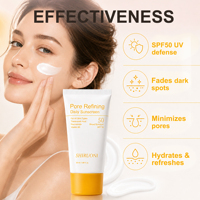 Crème solaire quotidienne clarifiante pour la peau Pore+Skin SPF 50, protection solaire à large spectre avec TXA et niacinamide, non collante, soin coréen pour la peau