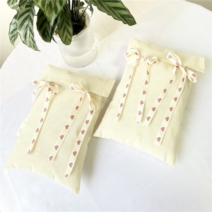 Chuanghua Custom Organic Cotton Satin Ribbon Screen Printed <b>Envelope</b> Packaging Recyclable Eco-friendly Drawstring Seal Tea - Product Image 3
