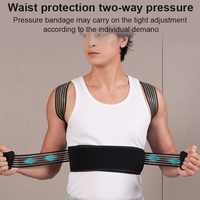 Correcteur de posture ergonomique en tissu ruban de poisson, stabilisateur d'épaule, soutien de la colonne vertébrale, attelle de soulagement de la douleur
