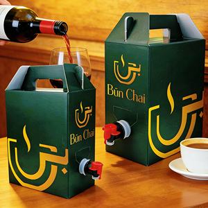 Kotak kardus kustom dan tas keran plastik 3L 5L tas Bib dalam kotak kotak kertas Dispenser anggur untuk anggur - Product Image 1