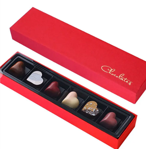Scatola di Cioccolatini di Lusso Personalizzata Ecologica con Divisori in Carta Rigida, Confezione Regalo per Biscotti e Caramelle, San Valentino, Vendita all'Ingrosso, Logo, Laminazione Opaca - Product Image 1