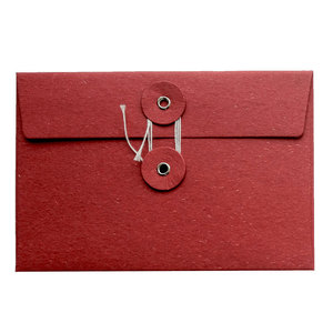 Sobre de Regalo Personalizable de Papel Kraft Blanco Estilo Ejecutivo con Cierre de Cordón para Archivos de Oficina, Tarjetas Postales y Carteras - Product Image 6