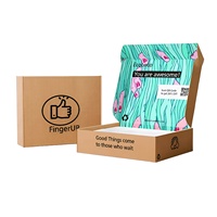 Boîte d'expédition postale en carton ondulé imprimé avec logo personnalisé du fabricant pour portefeuille à cils emballage postal pour soins de la peau